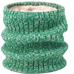 Men's Green Winter Thermal Fleece Neck Warmer Windproof Face Cover Ski Mask